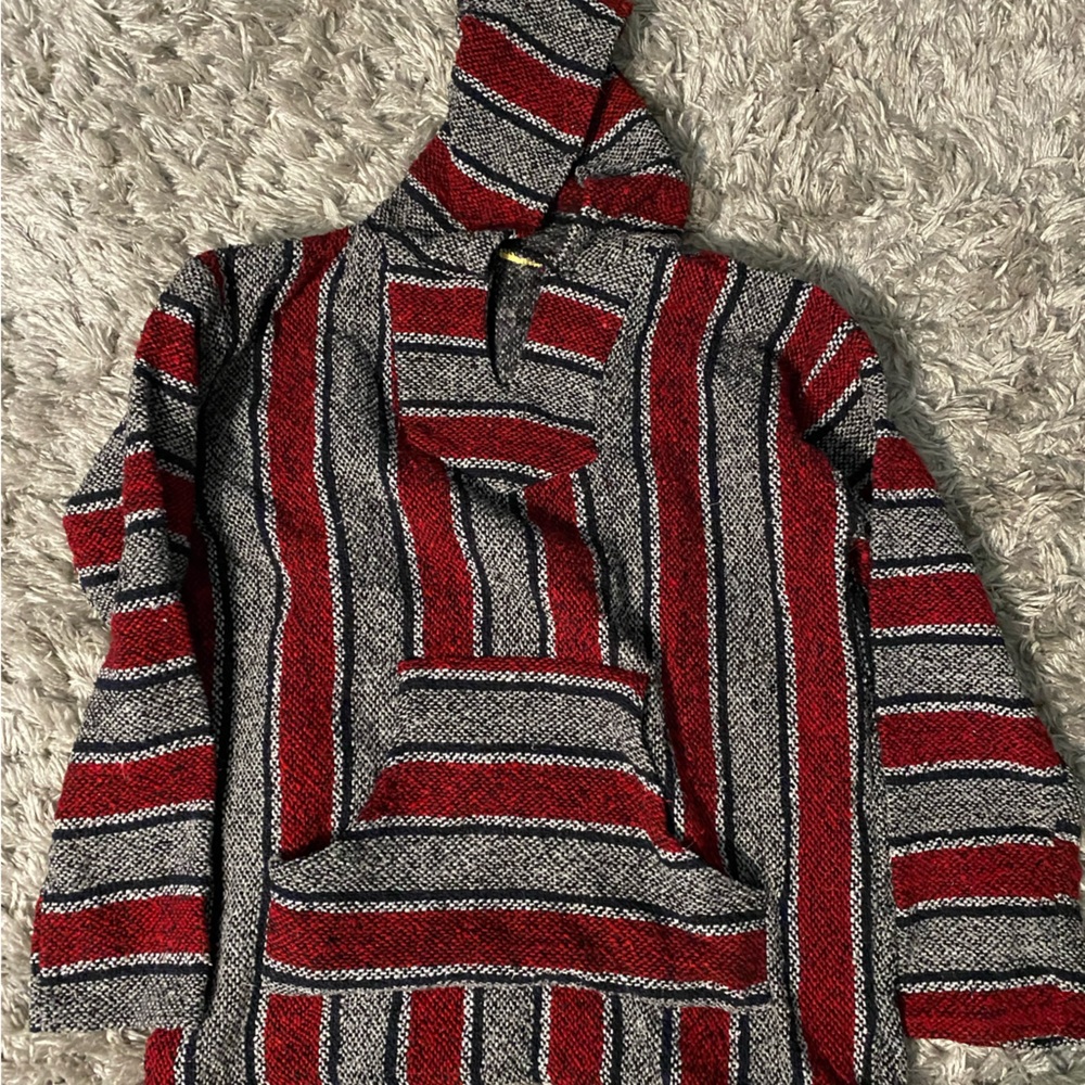 Grey/red hoodie